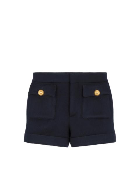WOOL AND CASHMERE BLEND TAILORED SHORTS