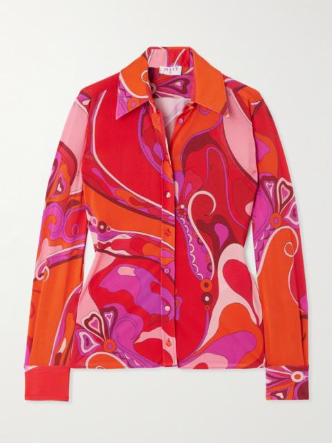 Printed Satin-jersey Shirt