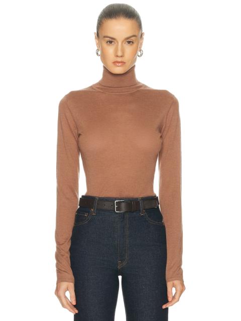 Cashmere Silk Fitted Turtleneck Sweater