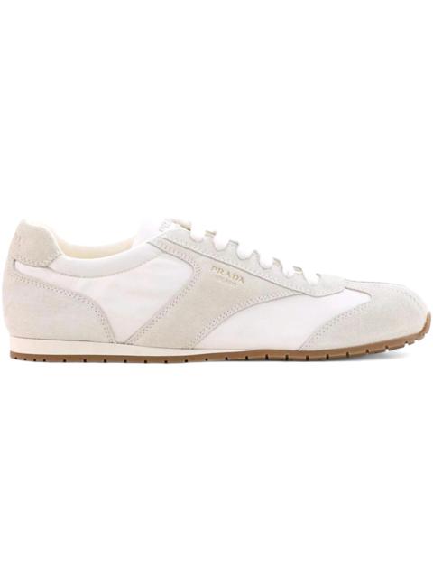 Prada Prax Nylon and Suede Sneakers White