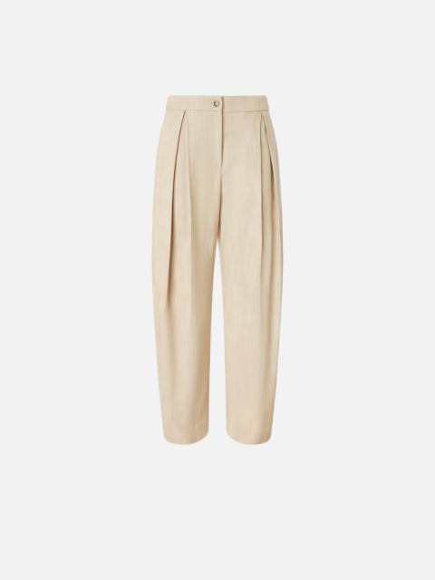 WIDE TROUSERS WITH CANVAS PLEATS