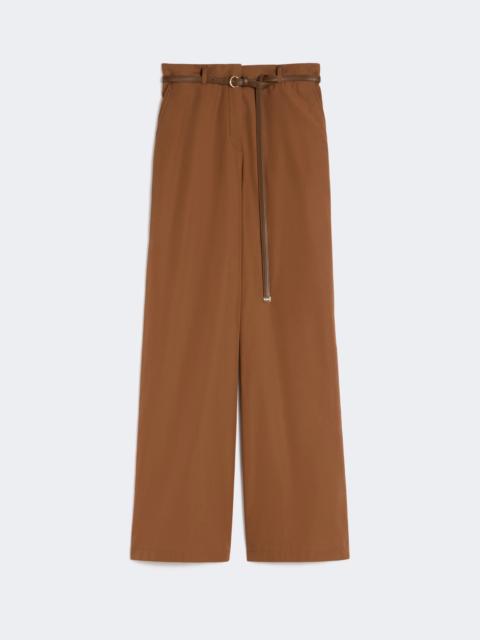 Cotton poplin trousers - CLAY