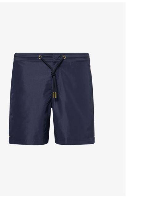 Bulldog drawstring-waistband swim shorts