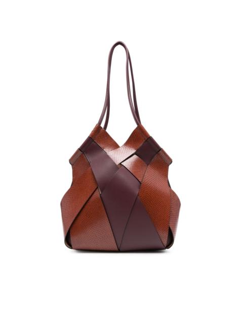 Charlotte woven leather shoulder bag