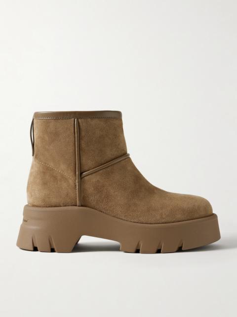 Stormy 50 Shearling-lined Leather-trimmed Suede Ankle Boots