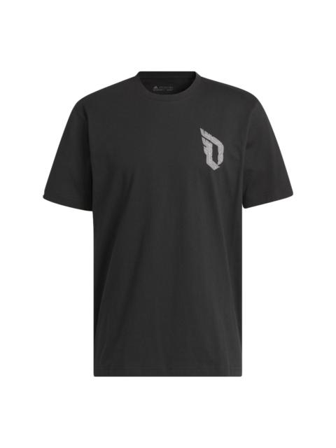 adidas Damian Lillard Graphic Tee 'Black' II7789