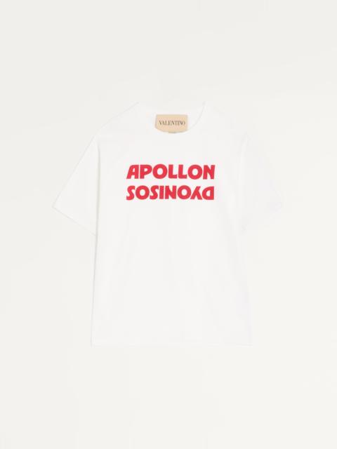 VALENTINO COTTON T-SHIRT WITH APOLLON/DYONISOS PRINT