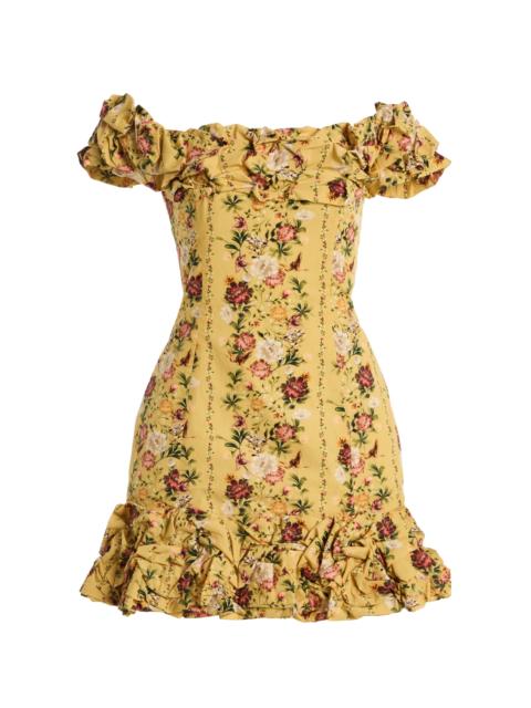 Exclusive Jardin Ots Cotton Poplin Mini Dress yellow