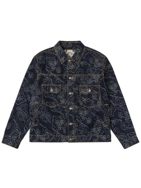 Allover Leopard Jacquard Denim Jacket