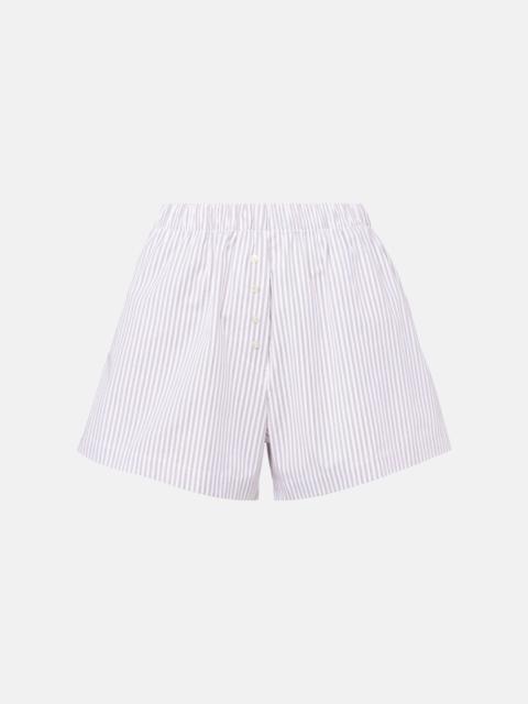 Yoshi striped cotton-blend twill boxers