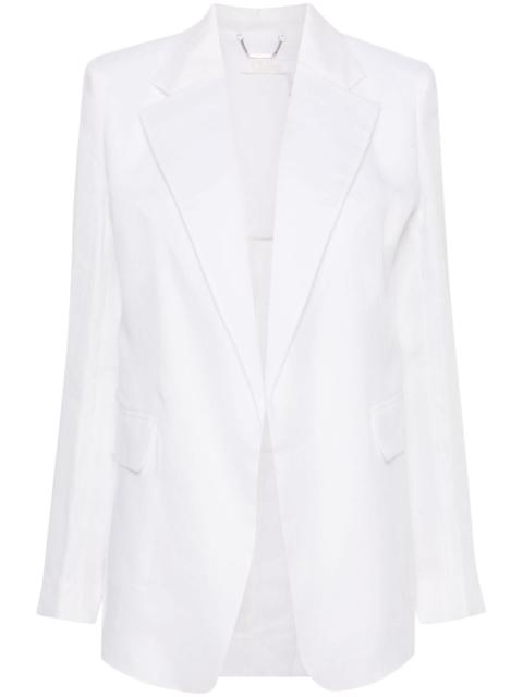 open-front ramie blazer