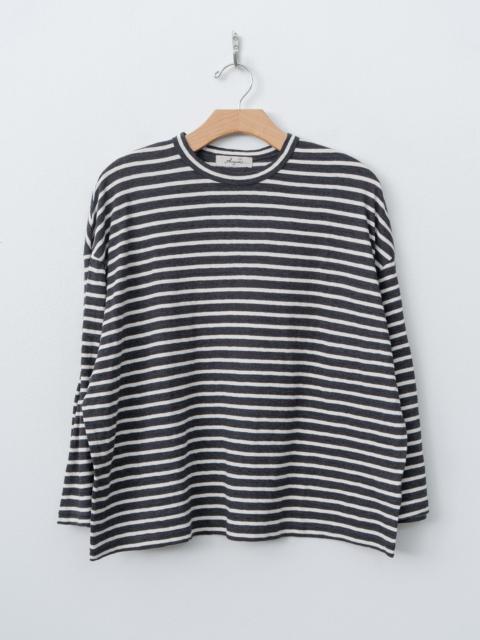 Stripe Pullover Tee - Charcoal/White