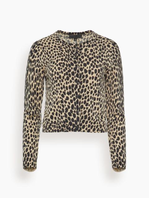 Keelah Cardigan in Taupe/Black Cheetah