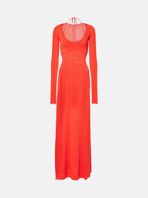 Valejo Halter knit maxi dress