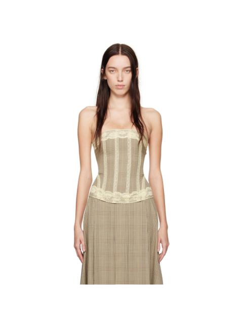 Beige Libra Corset Top