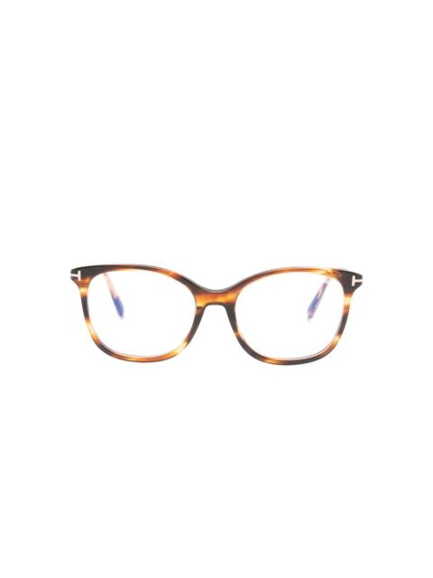 geometric-frame glasses