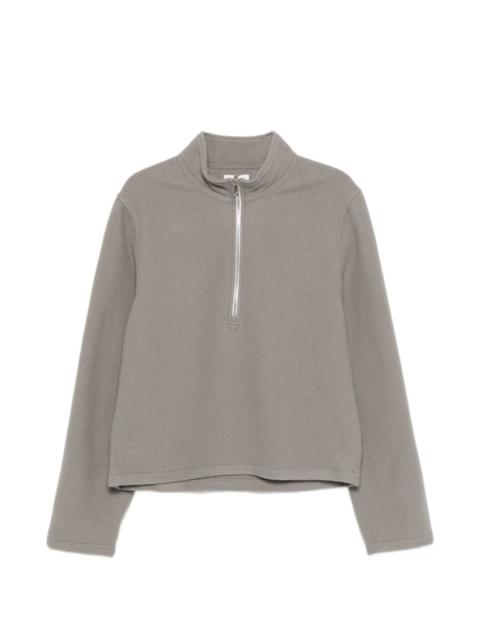 zip-fastening sweatshirt