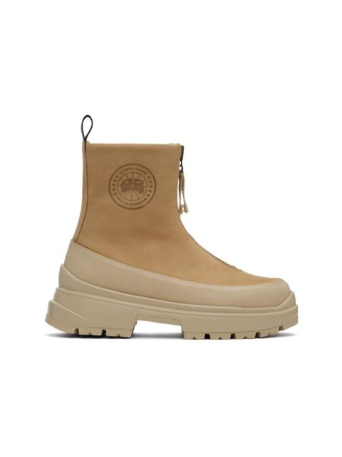 Tan Kya Zip-Up Boots