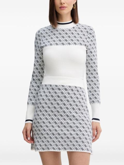 logo-patterned sweater