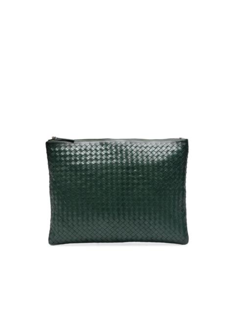A4 interwoven leather clutch bag