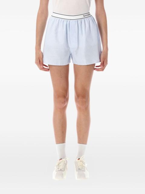 Serif Logo Boxers stripe-pattern shorts