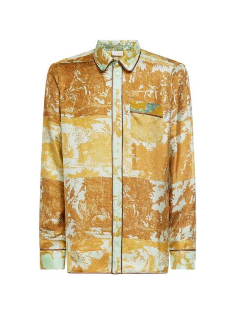 Aloe print long-sleeve shirt