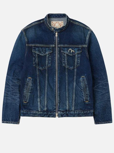 Seagull Embroidery Regular Fit Denim Rider Jacket