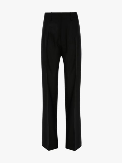 Curved Leg Trouser In Black