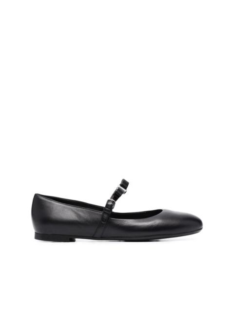Lizz leather ballerina shoes