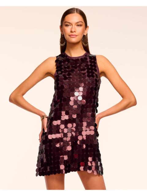 Roxana Paillette Shift Mini Dress