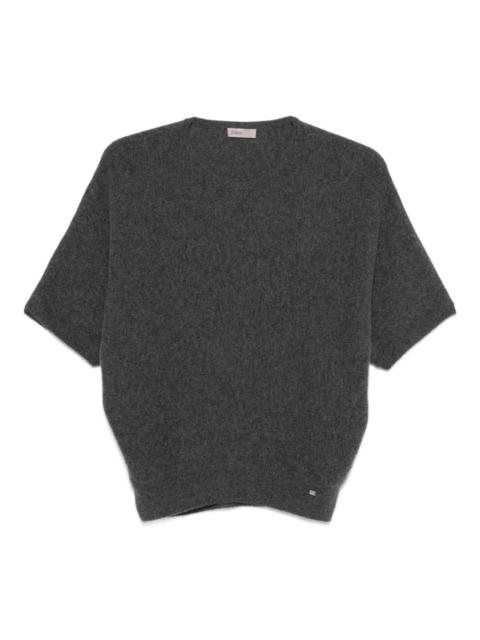 short-sleeve cashmere top