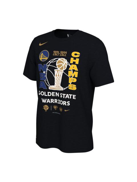 Nike Alphabet Basketball Printing Tee 'Black Yellow Blue' FD9853-011