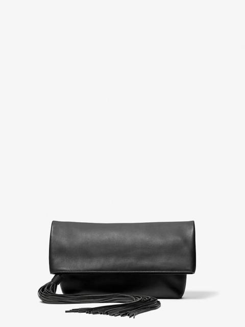 Thalitha Leather Foldover Clutch