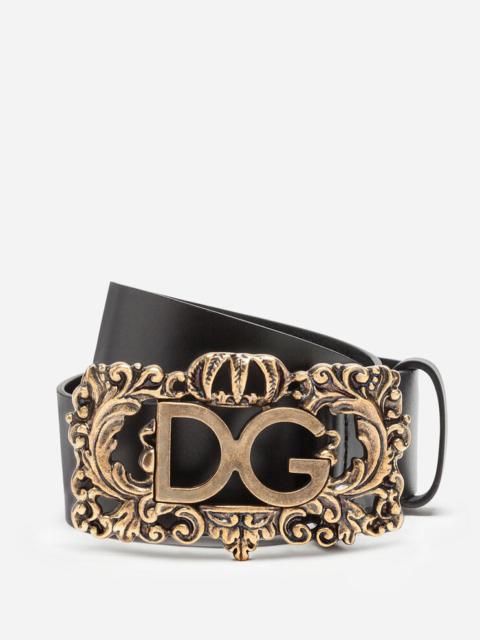 Leather belt with DG frame