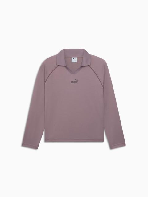 PUMA Essentials Animal Print Women's Long Sleeve Polo Shirt