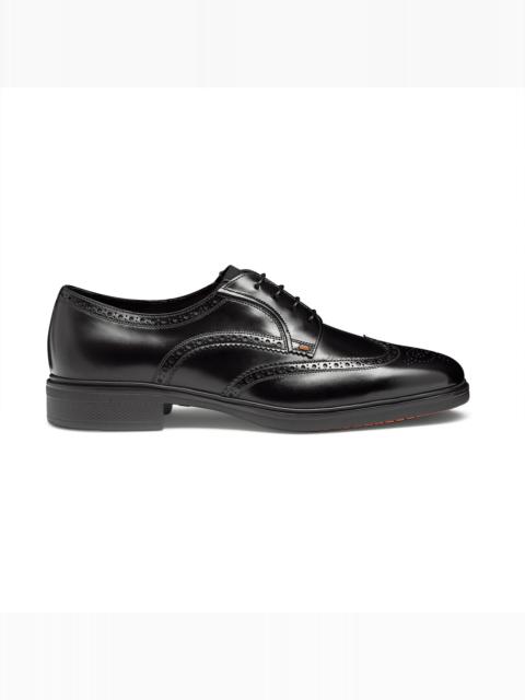 Men's black leather Easy brogue lace-up