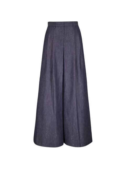 Avery embellished palazzo-pants