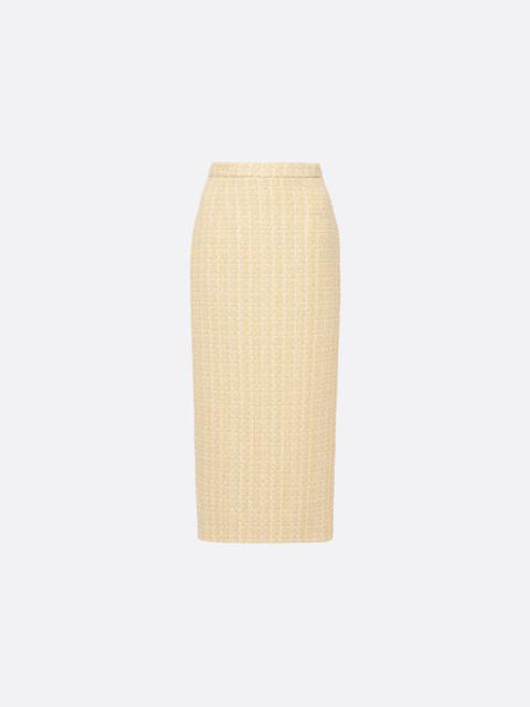 SEQUIN TWEED MIDI SKIRT
