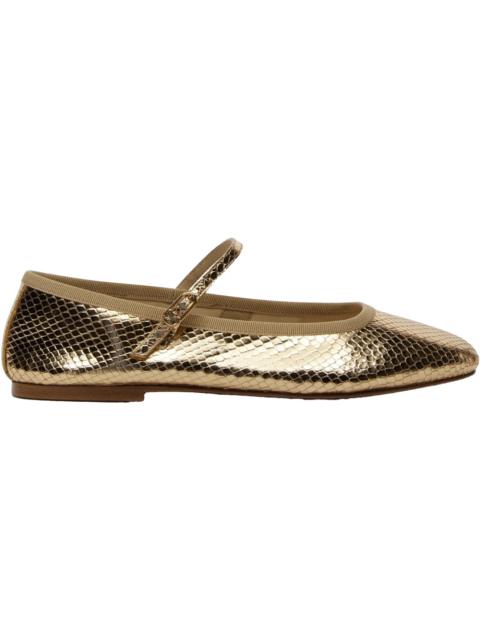 Celine Mary Jane Ballerina Les Ballerines Light Gold (Womens)