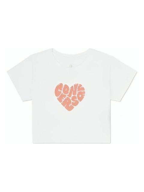 (WMNS) Converse Colourful Heart T-Shirt 'White' 10026369-A01