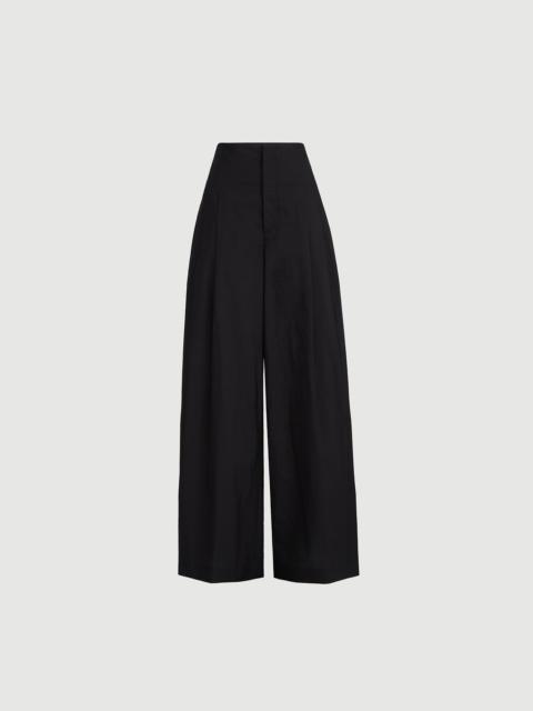 Techno cotton poplin maxi trousers