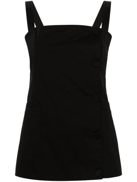 square-neck buttoned blouse