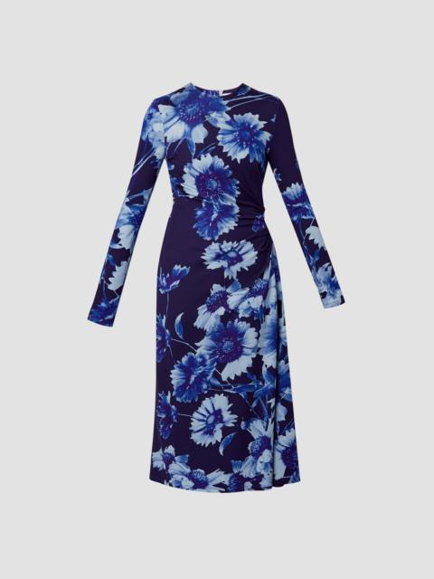 LONG SLEEVE DRAPED MIDI DRESS