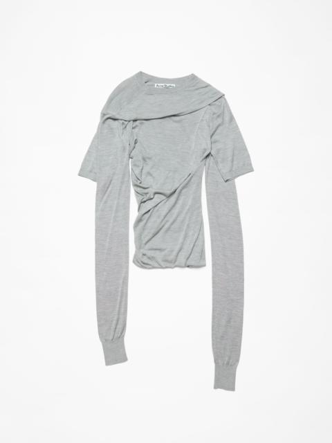Layered top - Light grey