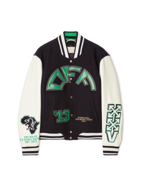 Crocodile Wool/leather Varsity Jacket