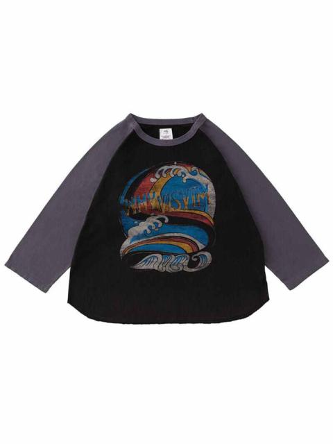 GRIDIRON TEE L/S DMGD NAVY