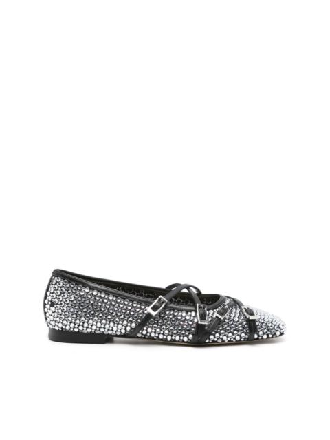 Crystal Net ballet flats