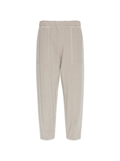 herringbone elasticated trousers