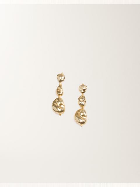 Three-nugget earrings