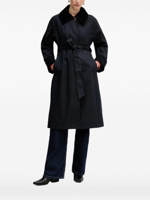 Reagan corduroy-trims trench coat